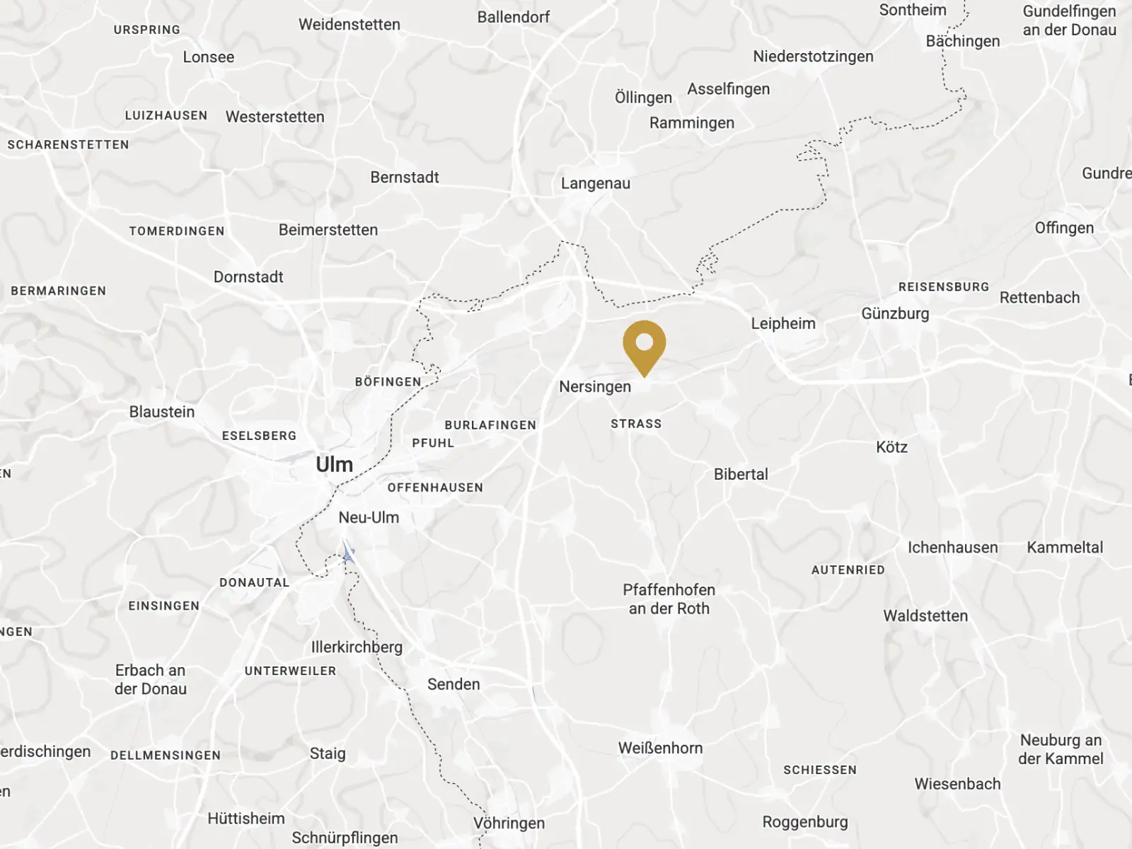 Anfahrt zu Miller Objekt & Ladenbau, Alte Landstraße 9 in 89278 Nersingen bei Ulm